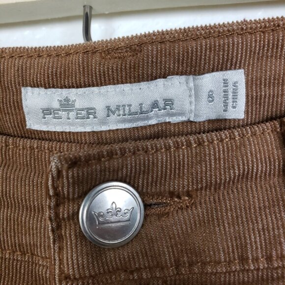 Peter Millar Golf Corduroy Stretch Pants size 8 Brown Preppy - Picture 2 of 10